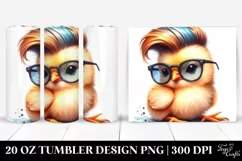 Cute Baby Chicken Drawing Tumbler Product Image 1