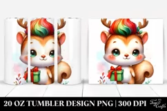 Expressive Baby Macaw with Reindeer Horns PNG Product Image 1