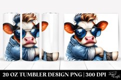 Cute Baby Cow with Cool Haircut 20 Oz Tumbler Product Image 1