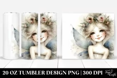 Vintage Smiling Fairy Tumbler Design Product Image 1