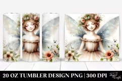Vintage Smiling Fairy Tumbler Design Product Image 1