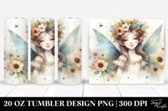 Vintage Smiling Fairy Tumbler Design Product Image 1