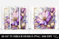 Stained Violet Watercolor 20 Oz Tumbler Product Image 1