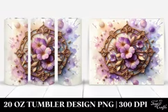 Stained Violet Watercolor 20 Oz Tumbler Product Image 1