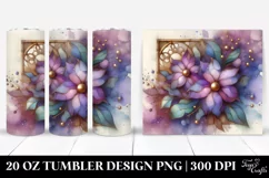 Stained Violet Watercolor 20 Oz Tumbler Product Image 1