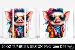 Cute Baby Pig Drawing | 20 oz Tumbler Product Image 1
