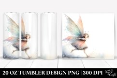 Whimsical Running Fairy Clipart, High-Res 20 Oz Tumbler Product Image 1