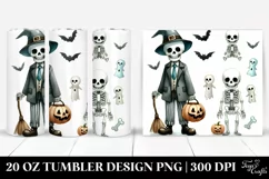 Simple Funny Haloween Skeleton 20 Oz Tumbler Product Image 1