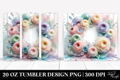 Shiny Retro Frame Ranunculus 20 Oz Tumbler Product Image 1