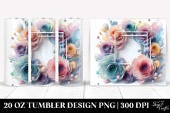 Shiny Retro Frame Ranunculus 20 Oz Tumbler Product Image 1