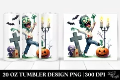 Simple Funny Haloween Zombie 20 Oz Tumbler Product Image 1