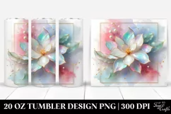 Abstract Shiny Gardenia Tumbler Product Image 1