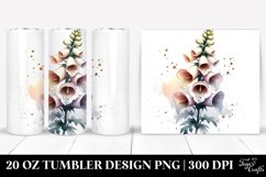 Watercolor Foxglove Tumbler Product Image 1