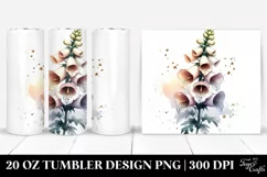 Watercolor Foxglove Tumbler Product Image 1
