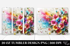 Watercolor Impatiens Tumbler Product Image 1