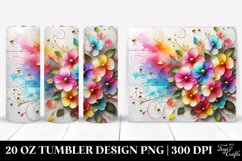 Colorful Impatiens White Wooden Product Image 1