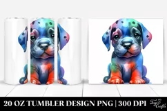 Colorful Baby Great Dane PNG Product Image 1