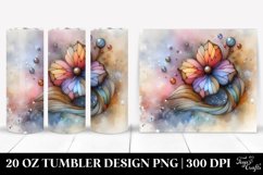 Wooden Stained Pansy Clipart 20 Oz Tumbler Product Image 1