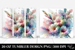 Abstract Gladiolus Watercolor 20 Oz Tumbler Product Image 1