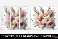 Abstract Gladiolus Watercolor 20 Oz Tumbler Product Image 1