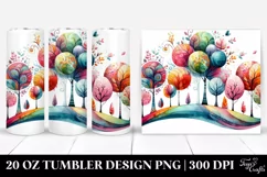 Colorful Whimsical Vibrant Trees | 20 oz Tumbler Product Image 1