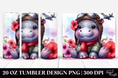 Colorful Baby Hippo Aviator | 20 oz Tumbler Product Image 1