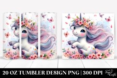 Cute Baby Unicorn Spring Petals Tumbler Product Image 1