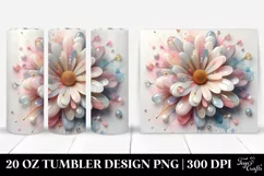 Abstract Daisy Watercolor 20 Oz Tumbler Product Image 1