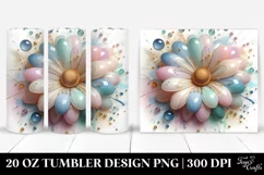 Abstract Daisy Watercolor 20 Oz Tumbler Product Image 1