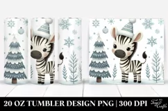 Cute Baby Zebra Christmas 20 Oz Tumbler Product Image 1