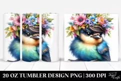 Cute Baby Bird Drawing Tumbler Product Image 1