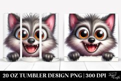 Funny Crazy Looking Wolf | 20 Oz Tumbler Product Image 1