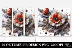Detailed Poppy | 20 oz Tumbler Product Image 1