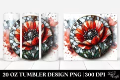 Detailed Poppy | 20 oz Tumbler Product Image 1