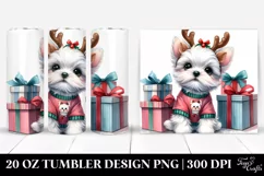 Pastel Maltese with Crazy Haircut PNG Product Image 1