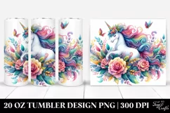 Colorful Whimsical Unicorn | 20 Oz Tumbler Product Image 1