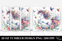 Colorful Unicorn Whimsical | 20 Oz Tumbler Product Image 1
