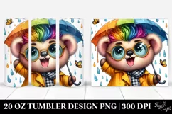 Cute Baby Bear Playing Watercolor 20 Oz Tumbler Product Image 1