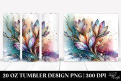 Abstract Pastel Crocus Stained 20 Oz Tumbler Product Image 1
