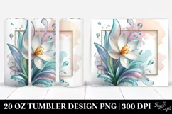Snowdrop Watercolor Splash 20 Oz Tumbler Product Image 1
