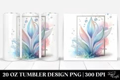 Snowdrop Watercolor Splash 20 Oz Tumbler Product Image 1
