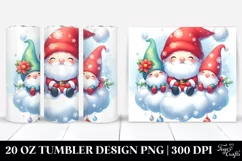 Cute Santa with Gnomes | 20 Oz Tumbler Product Image 1