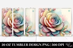 Rose Watercolor Splash 20 Oz Tumbler Product Image 1