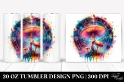 Magical Celestial Mushroom Watercolor 20 Oz Tumbler Product Image 1
