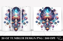 Magical Celestial Mushroom Watercolor 20 Oz Tumbler Product Image 1