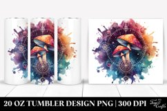Magical Celestial Mushroom Watercolor 20 Oz Tumbler Product Image 1