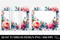 Vibrant Pink Rose Frame | 20 Oz Tumbler Product Image 1