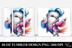 Cute Baby Dove Drawing Tumbler Product Image 1