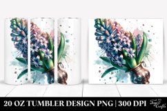 Watercolor Hyacinth Tumbler Product Image 1