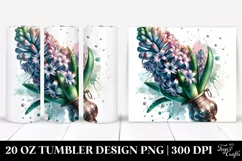 Watercolor Hyacinth Tumbler Product Image 1